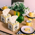 thumbnail image 4 of 12 Pack Honey Bee Facial Tissues Cube Boxes 3 Ply Square Face Tissues Box Cover Holder for Spring Summer party Home Bathroom Office Car Accessories (Yellow), 4 of 4