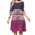 thumbnail image 1 of Everything Everything (Homme Vivant) Robe à Encolure Carrée Robe d'Été Femme Élégante Imprimé Dos Nu Robe Tout Bande Musique Arc, 1 of 5
