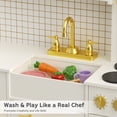 thumbnail image 5 of AILEEKISS Kids Kitchen Playset for Children, Realistic Pretend Kitchen Toy with Ice Maker, Beige, 5 of 11