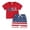 Red, variant on My First 4th of July Outfit Baby Boy Outfit Newborn American Flag Romper Star Striped Shorts Set Star Hat 4th of July Outfits for Toddler Boys,Size 6-12 Months,Sky Blue