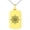 Gold, variant on Stainless Steel Nautical Chaim Compass Engraved Small Rectangle Dog Tag Charm Pendant Necklace