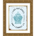 thumbnail image 1 of Brando, JJ 19x24 Gold Ornate Wood Framed with Double Matting Museum Art Print Titled - I Like Big Boats, 1 of 4