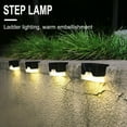 thumbnail image 6 of kayannuo Patio Decor Warm White LED Solar Lamp Stair Outdoor Garden Lights Waterproof Solar Power Balcony Light Decoration For Patio Stair Fence Home Decor, 6 of 9