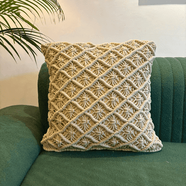 Macrame Starburst Tufted Cushion Cover
