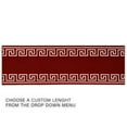 thumbnail image 3 of Runner Rug for Hallway Greek Key Print Design Red White Color 26 Inch or 31 Inch Wide by Your Length Choice Slip Resistant Rubber Backing Stain Resistant Pile Stair Runner, 3 of 6