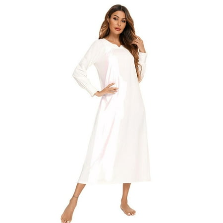 

Women s Vintage Victorian Nightgown Long Sleeve Sheer Sleepwear Pajamas Nightwear Lounge Dress