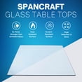 thumbnail image 5 of 41" Square Clear Tempered Glass Table Top By Spancraft Glass, 5 of 6