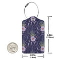 thumbnail image 2 of Rocae Lavender Flowers for Leather Luggage Baggage Tags ID Label Privacy Cover ID Label with Stainless Steel Loop and Address Card, 2 of 5