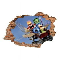 Inside Out Wall Sticker For Bedroom Living Room Nursery Party Decorations Anime Cartoon Background Self-Adhesive Wall Decor Baby Boy Girl Kids Room Wall Mural Decor Poster Gift