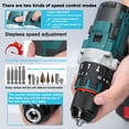 thumbnail image 3 of Electric 13mm Rechargeable Brushless Motor Electric Impact Drill Cordless Electric Screwdriver Multifunctional Electric Drill Handheld Electric Screwdriver Electric Power Tools, 3 of 6
