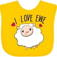 thumbnail image 3 of Inktastic I Love Ewe Cute Sheep Boys or Girls Baby Bib, 3 of 4