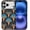 Art Deco Pattern, variant on Case for iPhone 17, Fire Agate Precious Stone Gold Design Hybrid Dual Protection Soft TPU Hard PC Shockproof Anti Scratch Cover Men Women Stylish Protective Phone Case