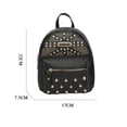 thumbnail image 2 of Fashion Multi-Function PU Leather Rivet Mini Backpacks Small Rucksack Shoulder Bags School Bag RED, 2 of 8