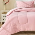 thumbnail image 3 of Bestier Pink Full Size Comforter Set | 3-Piece Soft & Fluffy Sorona Plant-Based Fiber All Season Bedding with Pillowcases, Skin-Friendly, Wrinkle Resistance, Moisture Wicking, 3 of 10