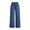 Dark Blue, variant on Women's High Waist Wide Leg Jeans, Casual Daily Jeans with Mini Bow Detail, Loose Fit Trouser for Street Style, Retro Outfits and Everyday Wear Dark Blue L