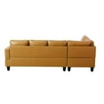 thumbnail image 3 of Star Home Living Corp Chris Faux Leather  Left Facing Sectional Ginger, 3 of 11