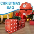 thumbnail image 2 of XMMSWDLA Christmas Tree Storage Bag - Stores Artificial Xmas Holiday Tree. Durable Waterproof Material to Protect Against Dust, Insects, and Moisture. Zippered Bag with Carry Handles. (red), 2 of 9