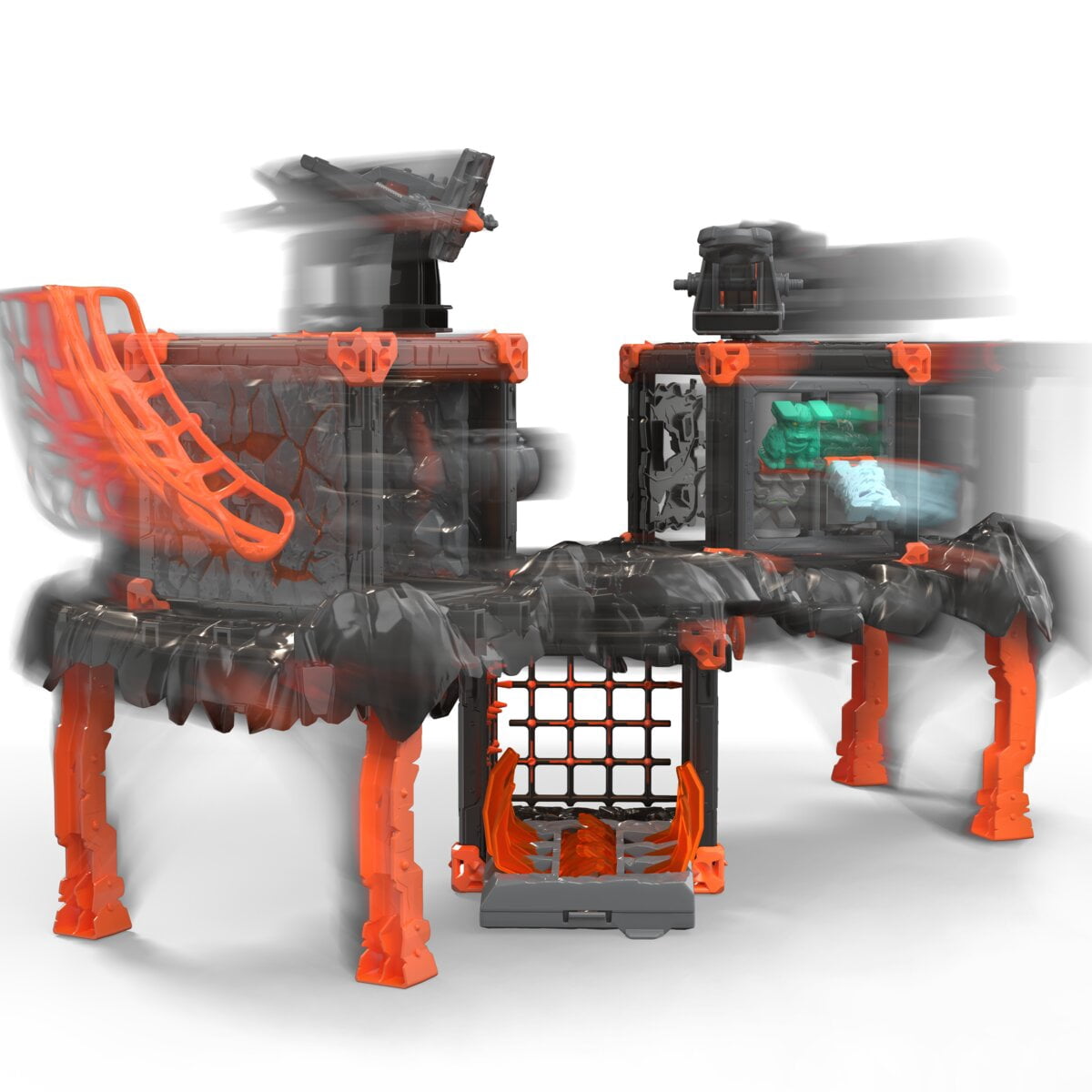 schleich Eldrador Creatures - 83 PC Lava Fortress Playset with Lava Spider, Fortress, Launchers and Battle Accessories for Kids Ages 7+