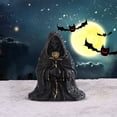 thumbnail image 1 of Halloween Ornament Gothic Style Mysterious Black Robe Design Evil Face Statue Halloween Theme Party Decoration, 1 of 7