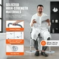 thumbnail image 3 of VEVOR Raised Toilet Seat, 7-Position Height Adjustment, 19.3 Inch - 25.2 Inch, 350 Pound Load Capacity, with Comfort Cushion Aluminum Frame, 3 of 9