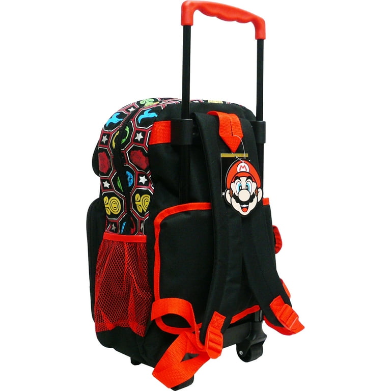 Super Mario 16 Large Rolling School Backpack Boy's Book Bag - Walmart.com
