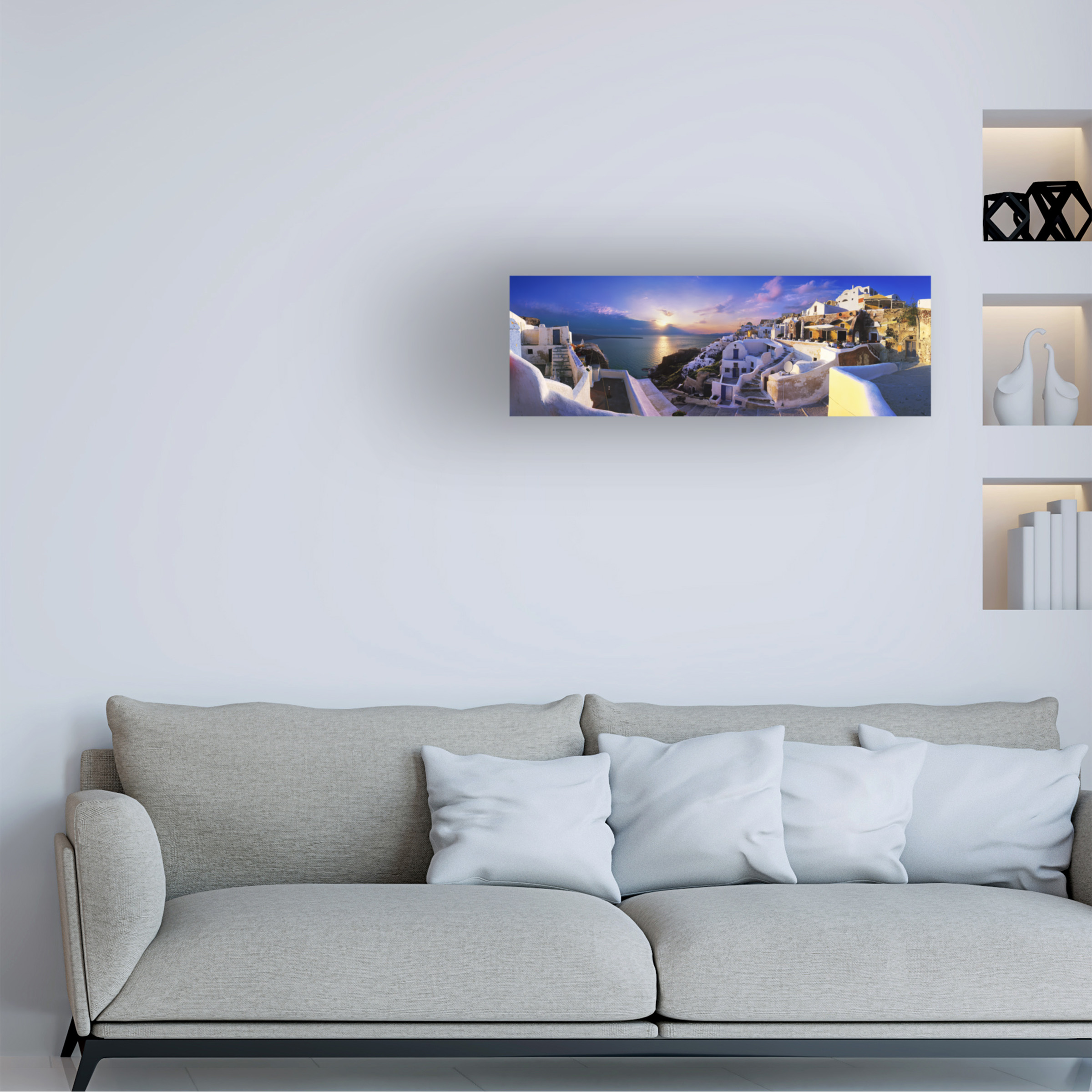 John Xiong 'Santorini Sunset' Canvas Art