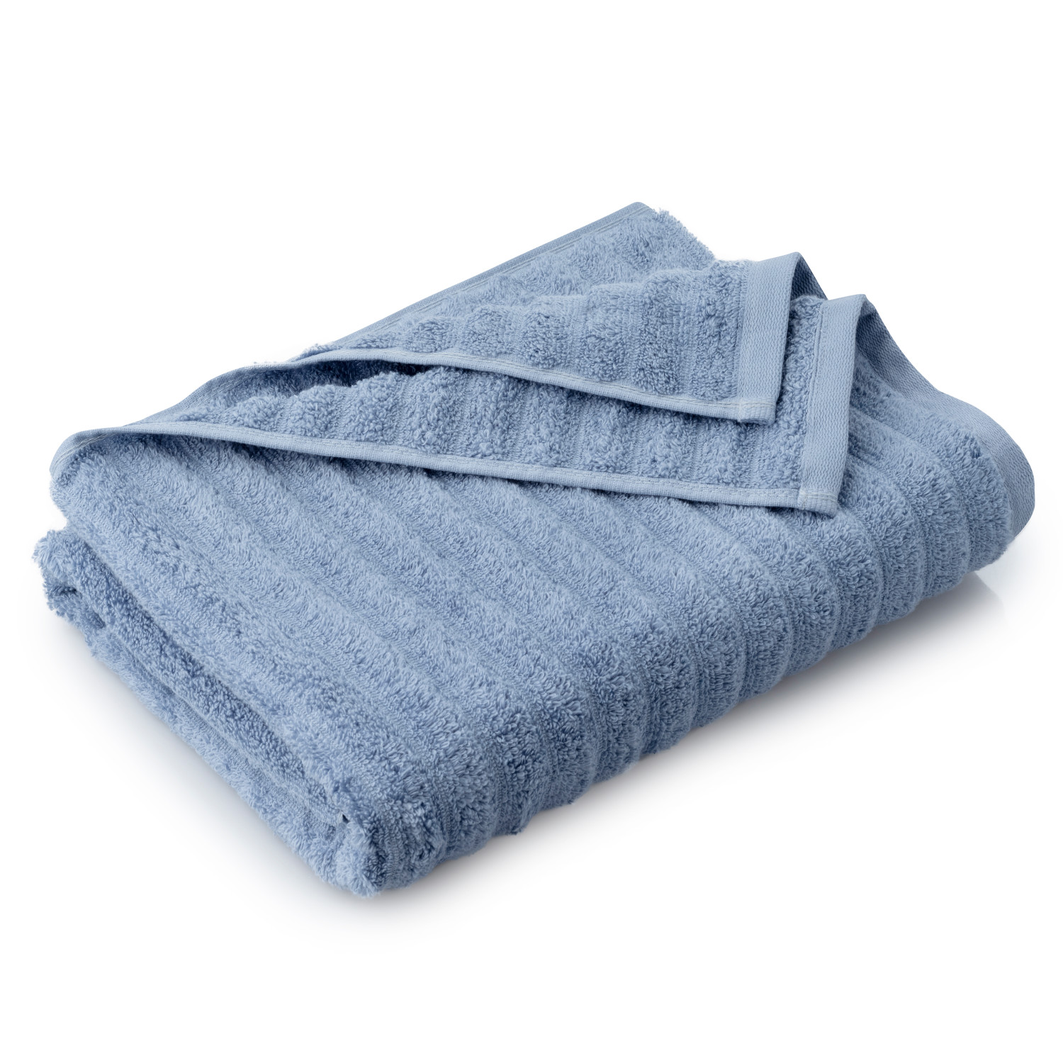 Mainstays Performance 6-Piece Towel Set, Textured Blue Linen - image 2 of 6