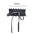 thumbnail image 6 of Women Girdle Smooth Faux Leather Lace Solid Color Wide Lace-up Adjustable Anti-slip Firm Stitching Retro Slim Waist Decoration Dress Coat Sweater Waist Belt Waistband, 6 of 8