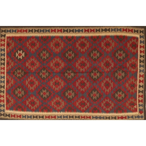 Ahgly Company Indoor Rectangle Traditional Sienna Brown Southwestern Area Rugs, 8' x 10'