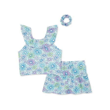 

Sweet Butterfly Toddler Girls Flounce Top and Skirt Set with Hair Tie 2-Piece Sizes 2T-4T