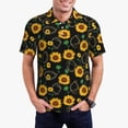 thumbnail image 2 of Balery Sunflowers3 Printed Men’s Short Sleeve Polo Shirt, Midweight Men's Shirt,Golf Polo shirts -4X-Large, 2 of 8