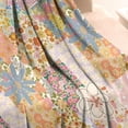 thumbnail image 2 of Pioneer Flower Floral Print Pattern Blanket,Comfortable Soft Lamb Wool Throw Blanket,All Season,Warm Lightweight Blankets for Sofa Bed Couch Living Room Chair,50"x60", 2 of 4