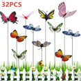 thumbnail image 2 of 32Pcs PVC Colorful Butterfly Insert Pole Simulation Insert Pole Butterfly Crafts Garden Decor  Artificial Butterfly Insert Rod Garden Decor DIY Flower Arrangement, 2 of 7