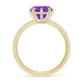 thumbnail image 2 of ANGARA Natural Eight Prong-Set Round 1.8 ct Amethyst Solitaire Ring in 14K Yellow Gold for Women (Size-8mm) | February Birthstone, Anniversary, Jewelry Gift for Women | Natural Amethyst Ring, 2 of 9