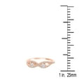 thumbnail image 2 of AoneJewelry 0.35 Ct Round Shape 2 Natural Diamond In Center With 21 white Side diamonds (IJ/I2-I3) Twisted Design Crafted In 10K Rose White and Yellow Gold Engagement wedding Ring For Women, 2 of 5