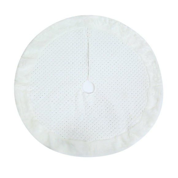 Bigersell Tree Skirt Christmas Tree Skirt Plush Mat Home Floor Decor Ornaments Party Christmas Tree Skirt White One Size