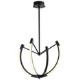 thumbnail image 2 of 3-6141-24 Oxygen Lighting Utopia - 28 Inch 54W 4 LED Chandelier-Satin Nickel Finish, 2 of 2