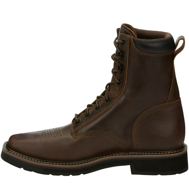 Justin Original Workboots Mens Pulley 8 Inch Electrical Steel Toe Work Safety Shoes Casual