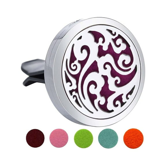 Essential Oil Diffuser Car Vent Clip Aromatherapy Cloud Pattern Air Freshener Charm Locket with 6 Pcs Refill Pads (Mixed Color)