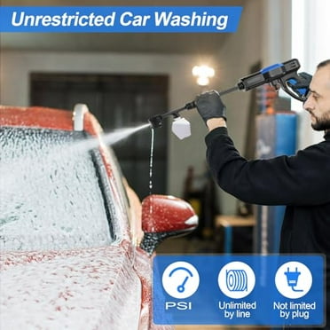 Homdox Upgraded 1300 Cordless Pressure Washer w/ 40V Battery, 960 PSI Cordless Power Washer Battery Powered, Portable Pressure Washer w/ 6-in-1 Nozzle, Soap Container, Charger Incl