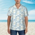 thumbnail image 4 of Daiia Cute Cat Hawaiian Shirt for Men Gentle Cotton Regular Short Sleeve Casual-Medium, 4 of 9