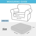 thumbnail image 6 of TOPCHANCES 2 Pack Patio Stretch Sofa Cushion Covers, Waterproof Outdoor Furniture Cushion Slipcovers Replacement Chair Seat Protector Covers, 6 of 9