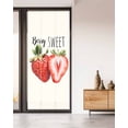 thumbnail image 2 of Window Privacy Film Strawberry Stained Glass Window Film Decorative Sun Block Window Cover Red Summer Fruits Green Botanical Window Clings Static Adhesive Sticker for Bathroom 35.4"x78.7", 2 of 6