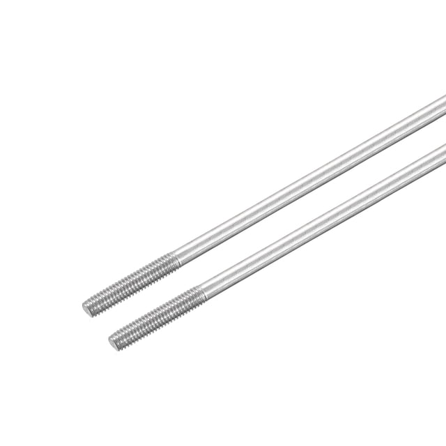 Unique Bargains M3x160mm 304 Stainless Steel Push Rod Double End Threaded Rod for DIY, 2Pack