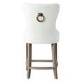 thumbnail image 6 of WestinTrends Wordford 24" Tufted Velvet Counter Stool, Antique Gray/ Cream, 6 of 10