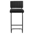 thumbnail image 5 of Counter Stool Chair, Set of 2, Black, Fabric, Metal, Mid Century Bar Pub Cafe Bistro Dining Kitchen Hospitality Restaurant, Modern Contemporary HB34855, 5 of 11