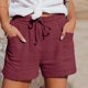 thumbnail image 1 of MKLEKYY Pantalones Cortos De Playa Para Mujer, Pantalones Casuales De Pierna Recta Para Mujer, Pantalones Cortos Deportivos Holgados De Cintura Alta, Pantalones Casuales De Moda, 1 of 4