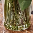 thumbnail image 5 of DR.Planzen Peach-Red Artificial Peony Plant in Vase, 9 Bloom & 82 Leaves Silk Flower Arrangement with Faux Water, 12” Home Office Table Decor, 5 of 6