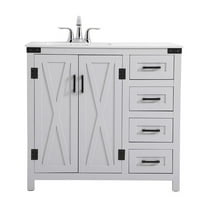 Elegant Kitchen and Bath 36 inch bathroom vanity in Grey