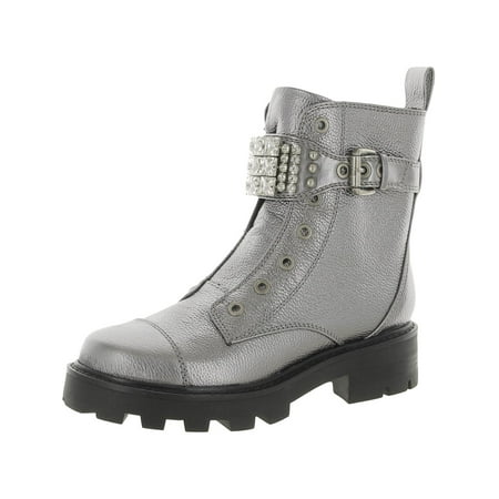 

Karl Lagerfeld Paris Womens Maeva Leather Lug Sole Combat & Lace-Up Boots
